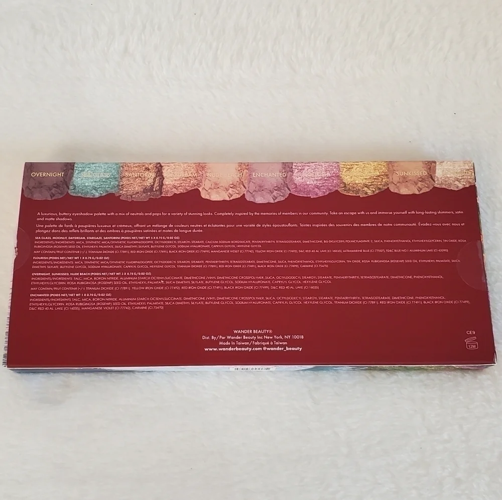 Wander Beauty Wanderess Escape 10 Eyeshadow Matte Shimmer Satin Palette New